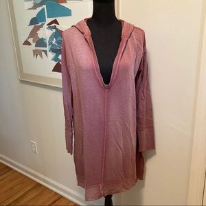 Free People Oversized Flowy Tunic Dress W/Hood or Caftan Great for the Beach